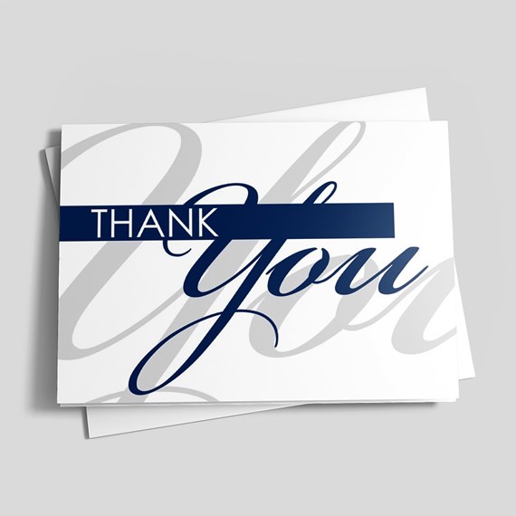 Classic Thank You - custom thank you cards for businesses.