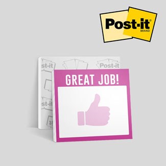 Custom Post-it Notes with free image uploads and multiple sizes.