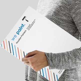 Presentation folders with multiple paper stock options.