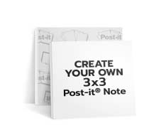 Small create your own post-it note 3x3.