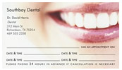 Bright smile appointment card.