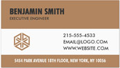 Tan and white modern business card.