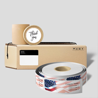 Address labels with free dispenser and foil options.