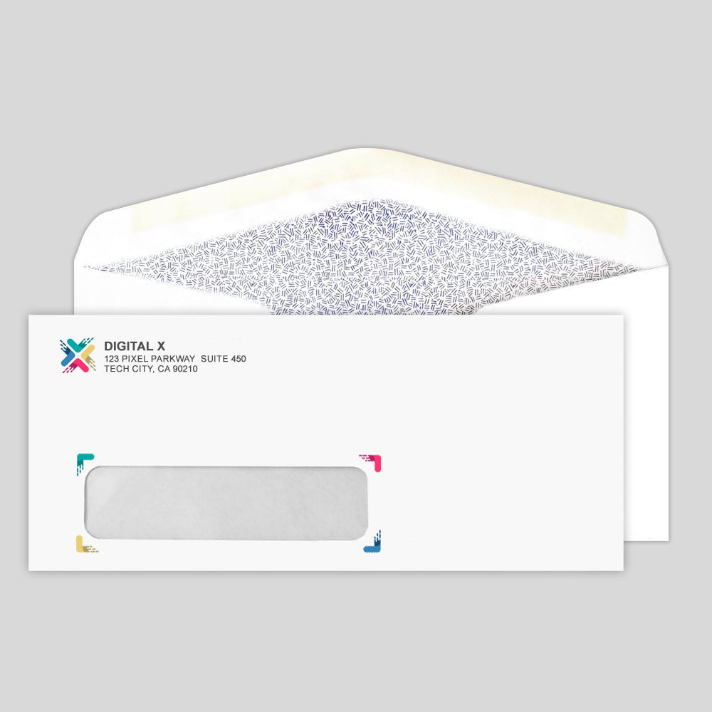 Full Color #10 Window security tint envelopes