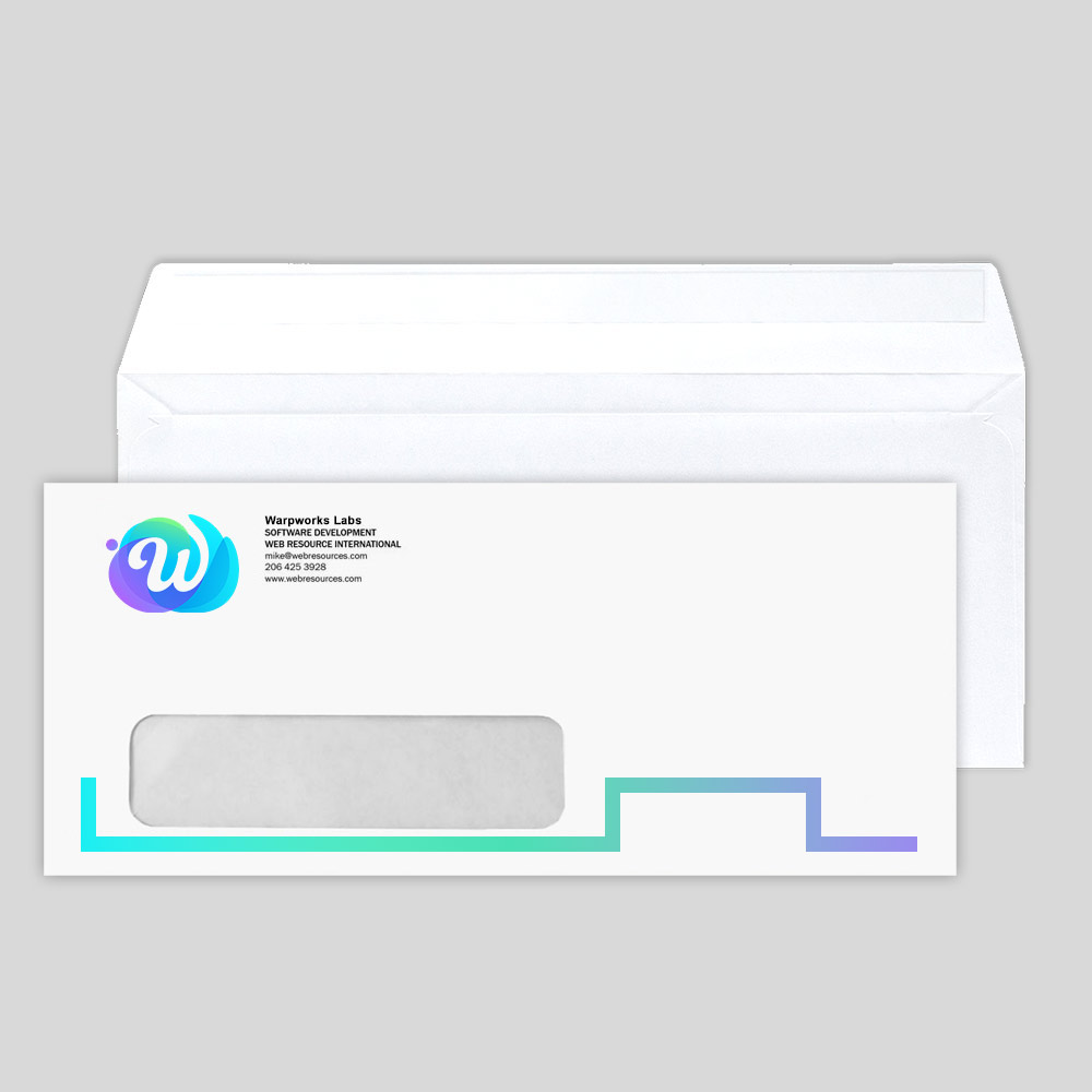 Full Color #10 Window envelope with peel & seal flap