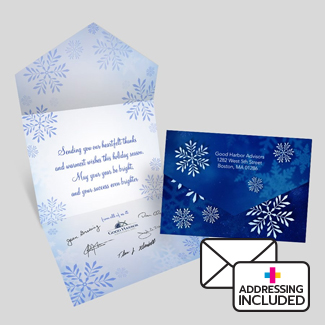 All in one card and envelope design saves time this holiday season