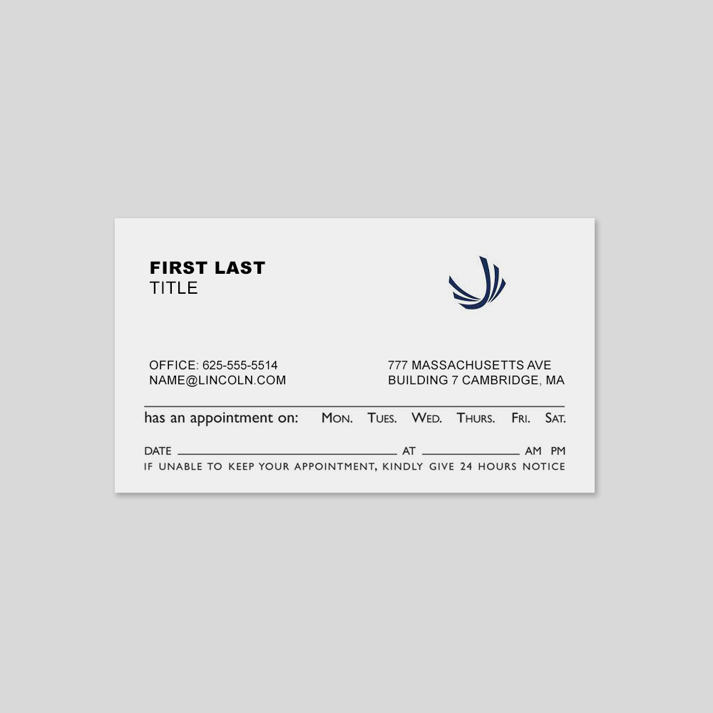 Appointment cards