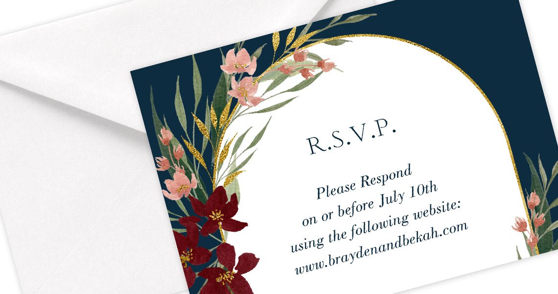 Online Wedding RSVP Etiquette and Examples Ann s Bridal Bargains