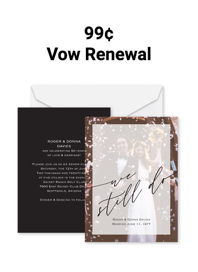 Vow Renewal Invitations