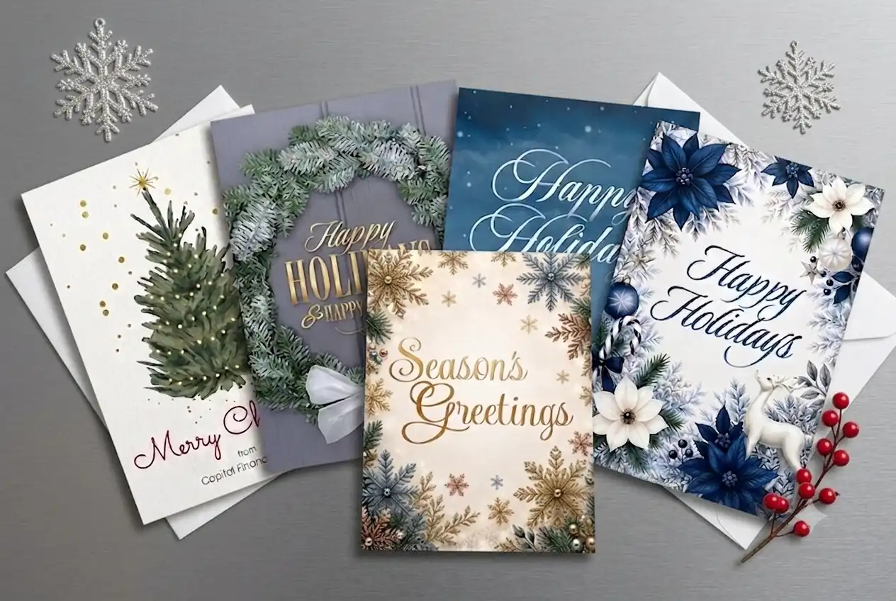 Christmas holiday cards and greeting message examples