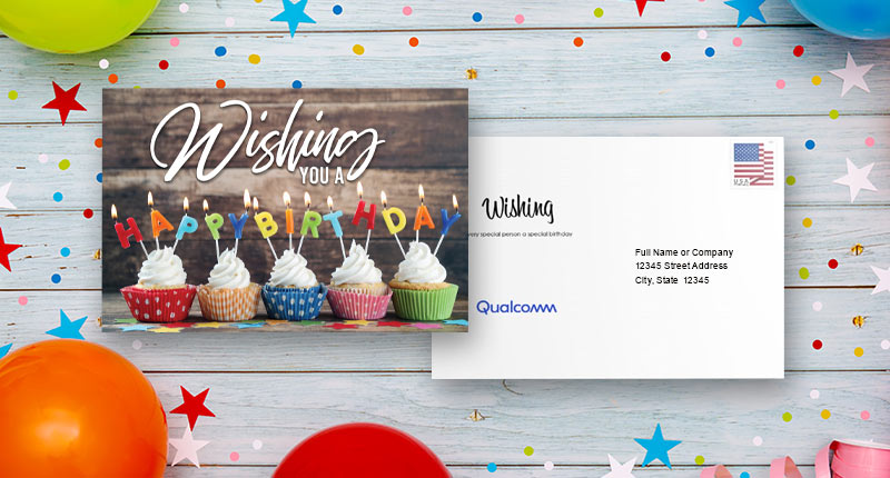 Birthday Cupcake Wishes Postcard