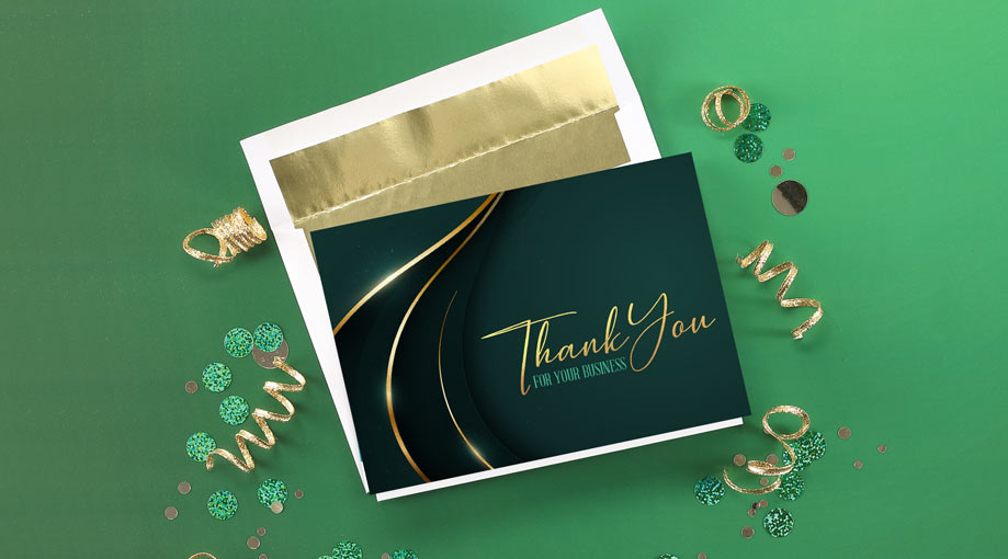 Green Envy Thank You Card