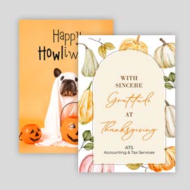 Fall, Thanksgiving & Halloween Greeting Cards