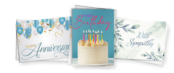 All occasion greeting cards made with your personalization.