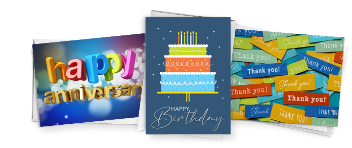 All occasion greeting cards made with your personalization.