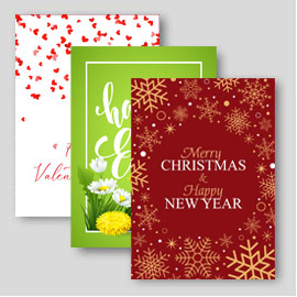 Greeting cards for all seasonal holidays and observances.