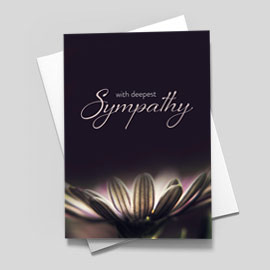 Personalized sympathy cards for business and family.