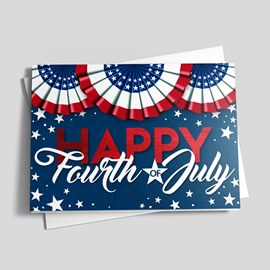 4th of July greeting cards for business and family.