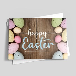 Custom happy Easter greeting cards.