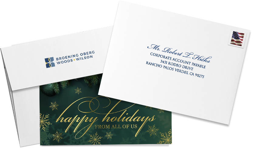 Envelope addressing service banner