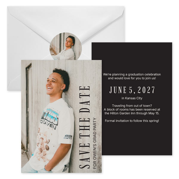 Featured Graduation Save the Date Magnet: On the Vertical