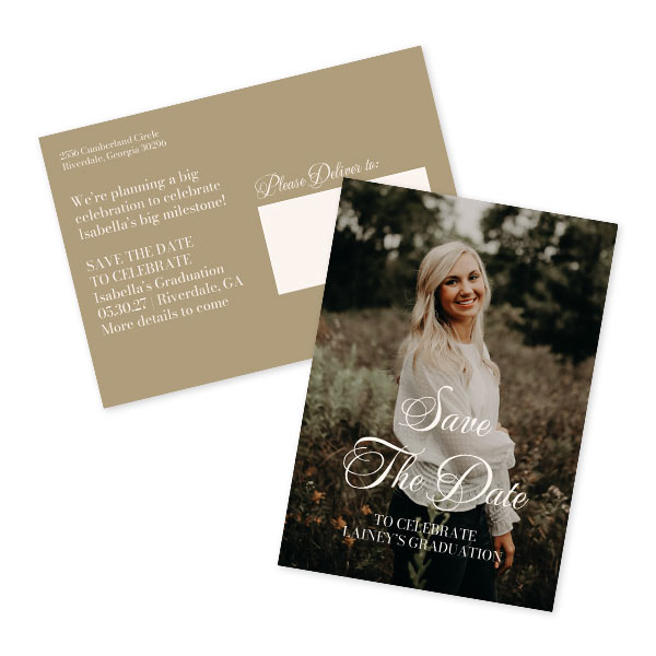 Graduation Save the Date Postcard