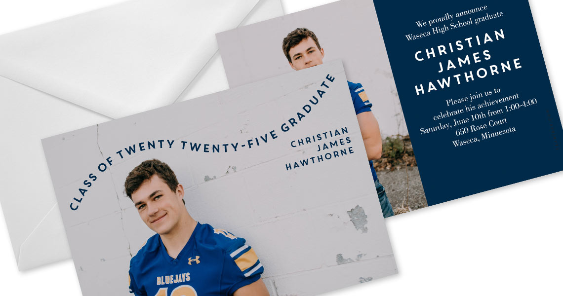 Class Curve Graduation Party Invitations