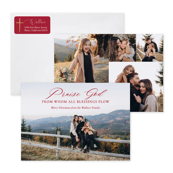 Blessings Flow Christmas Card