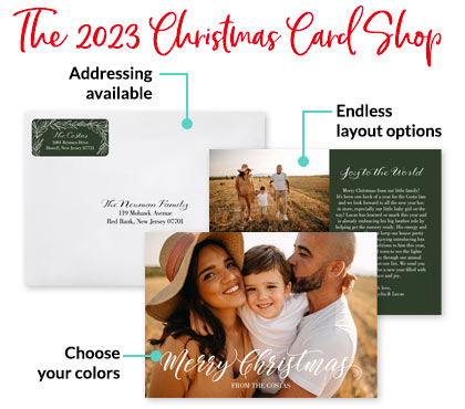  96 Pack Festive Holiday Postcards, Bulk Merry