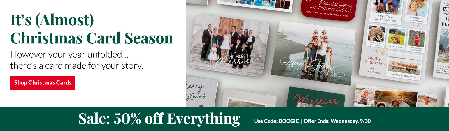 50% off Photo Christmas Cards