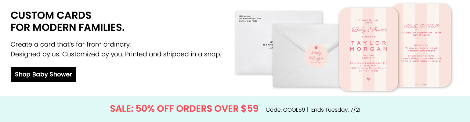 Shop wedding invitations with GET50 offer