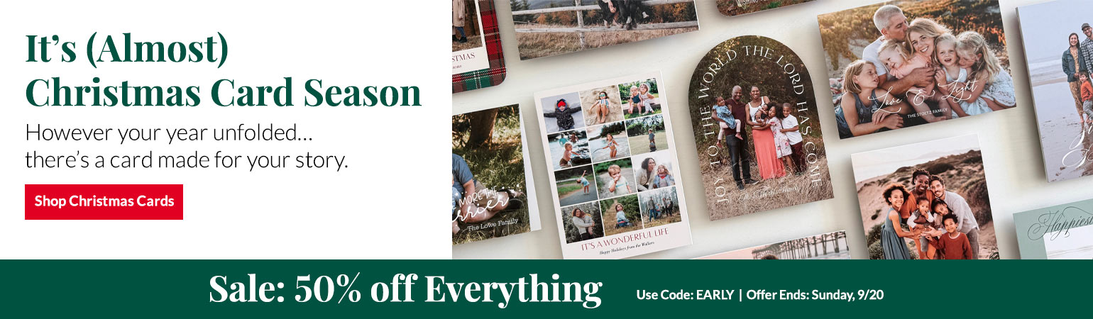 50% off Photo Christmas Cards