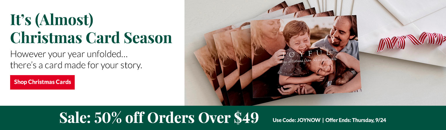 50% off Photo Christmas Cards