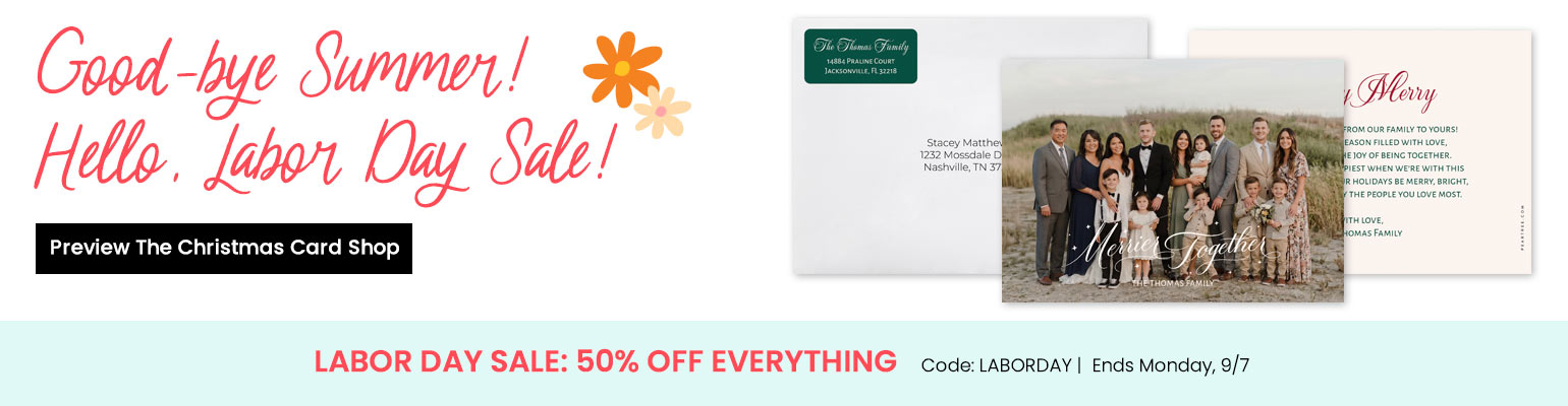 Shop Christmas Cards with LABORDAY offer