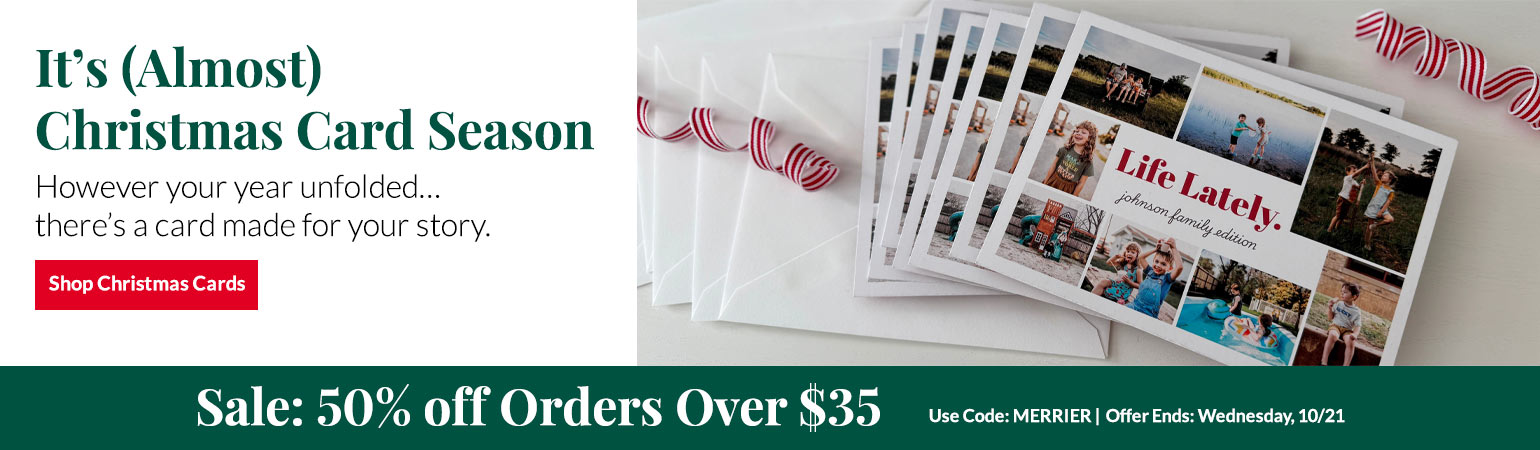 50% off Photo Christmas Cards