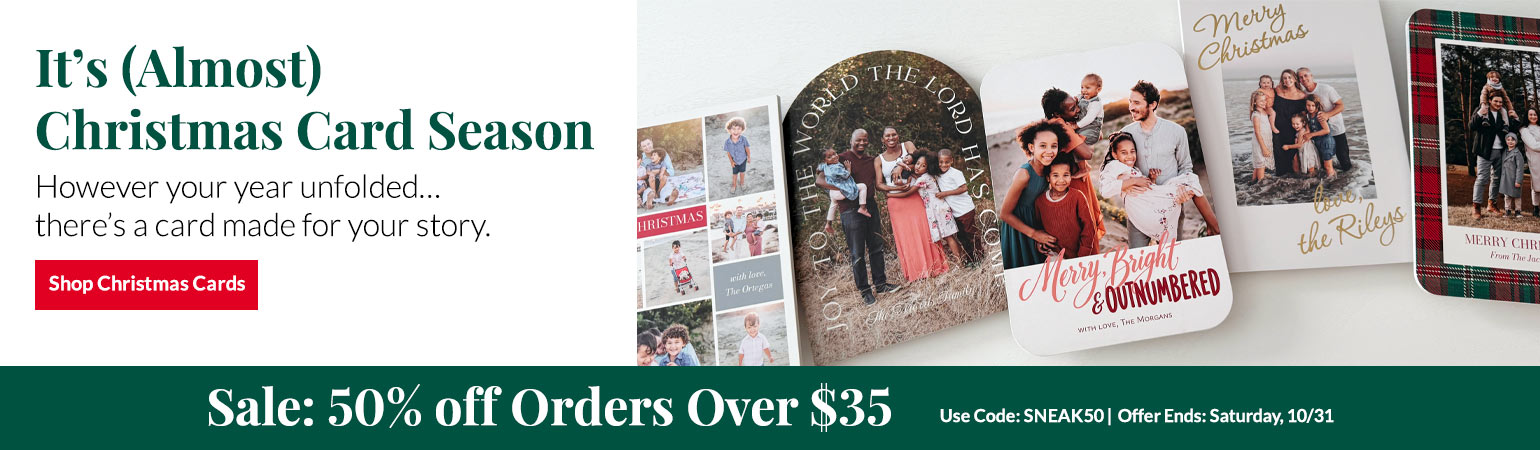 50% off Photo Christmas Cards