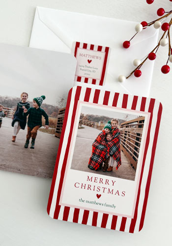 Die-cut Christmas cards