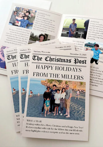 Unique folded Christmas cards