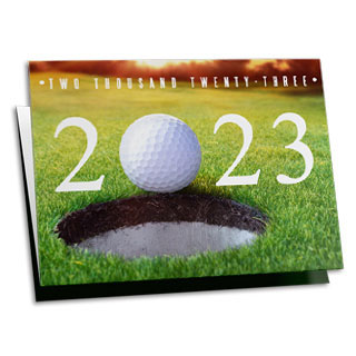 Golf-themed thank you cards featuring your free personalizations.