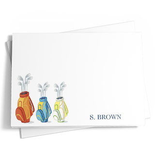 Golf-themed thank you cards featuring your free personalizations.