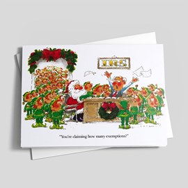 Santa and Elves Accountant Card