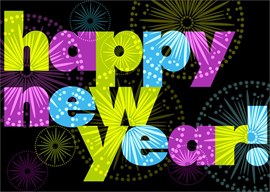 Vibrant New Year Card