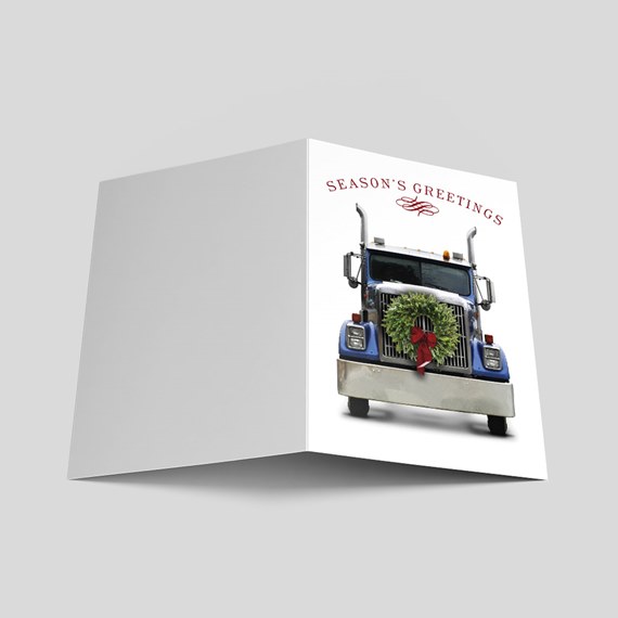 Holiday Wreath on Truck Card