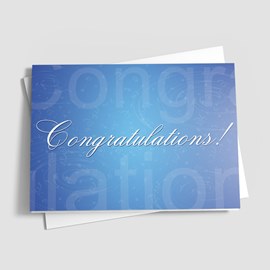 Blue Congratulations Card
