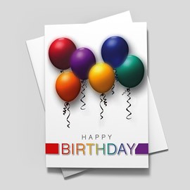 Vivid Balloons Birthday Card