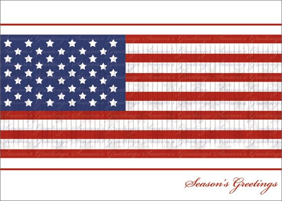 Patriotic Season's Greeting Card