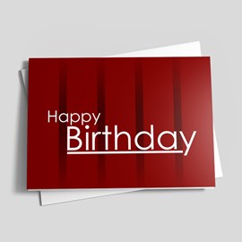 Deep Red Birthday Value
