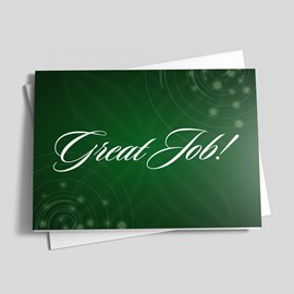 Great Job Congratulations