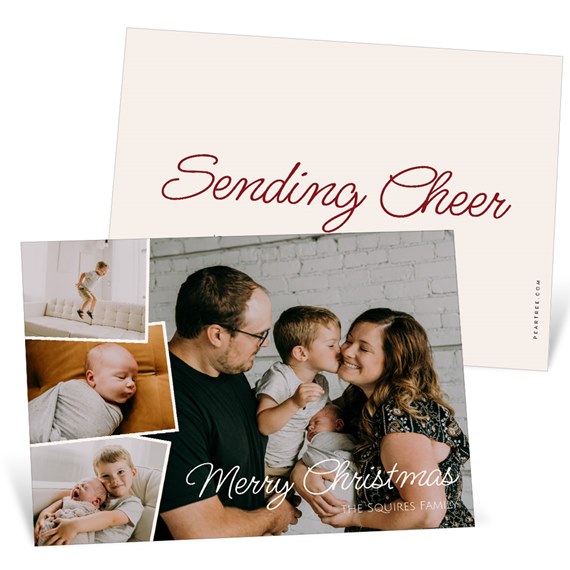 Christmas card with photo collage and text