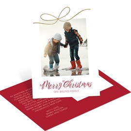 Simple Bow - Christmas Postcard